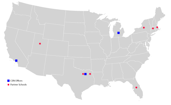 Map of CEN's United States Locations